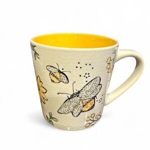 Large Souls and Sunshine Butterfly Garden Mug with Yellow Interior